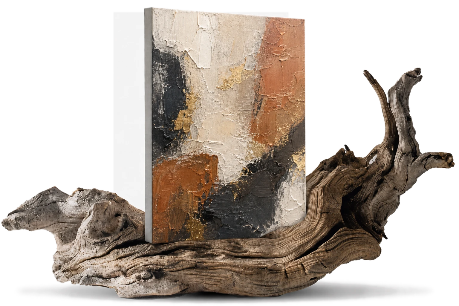 An abstract painting on the canvas